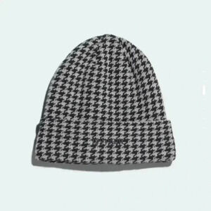 NWT Adidas x Ivy Park Beanie Houndstooth Gray Black